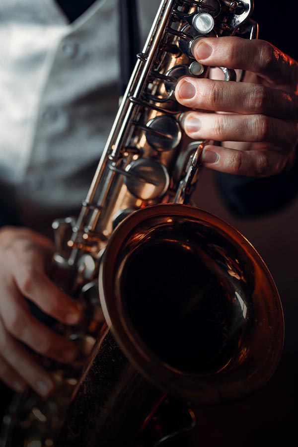 saxophone being played