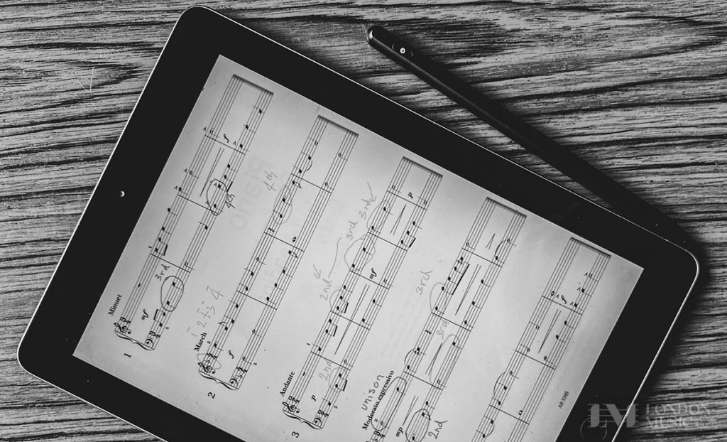 teaching music online blog ipad score